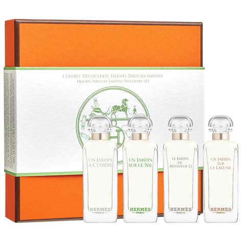 un jardin méditerranéen parfum hermes|hermes parfums jardins discovery set.